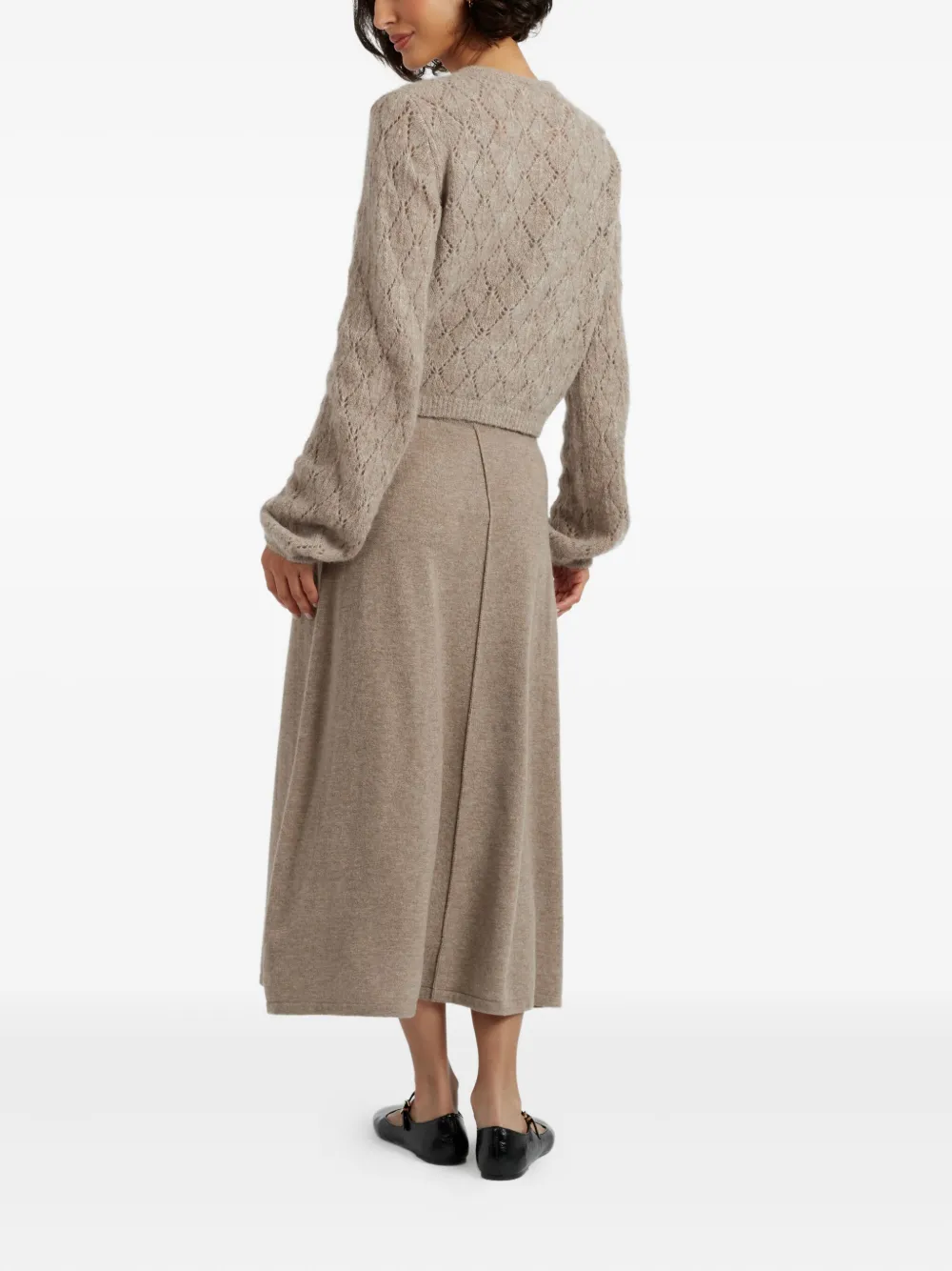 Chinti & Parker Wool Blend Cardigan In Neutral