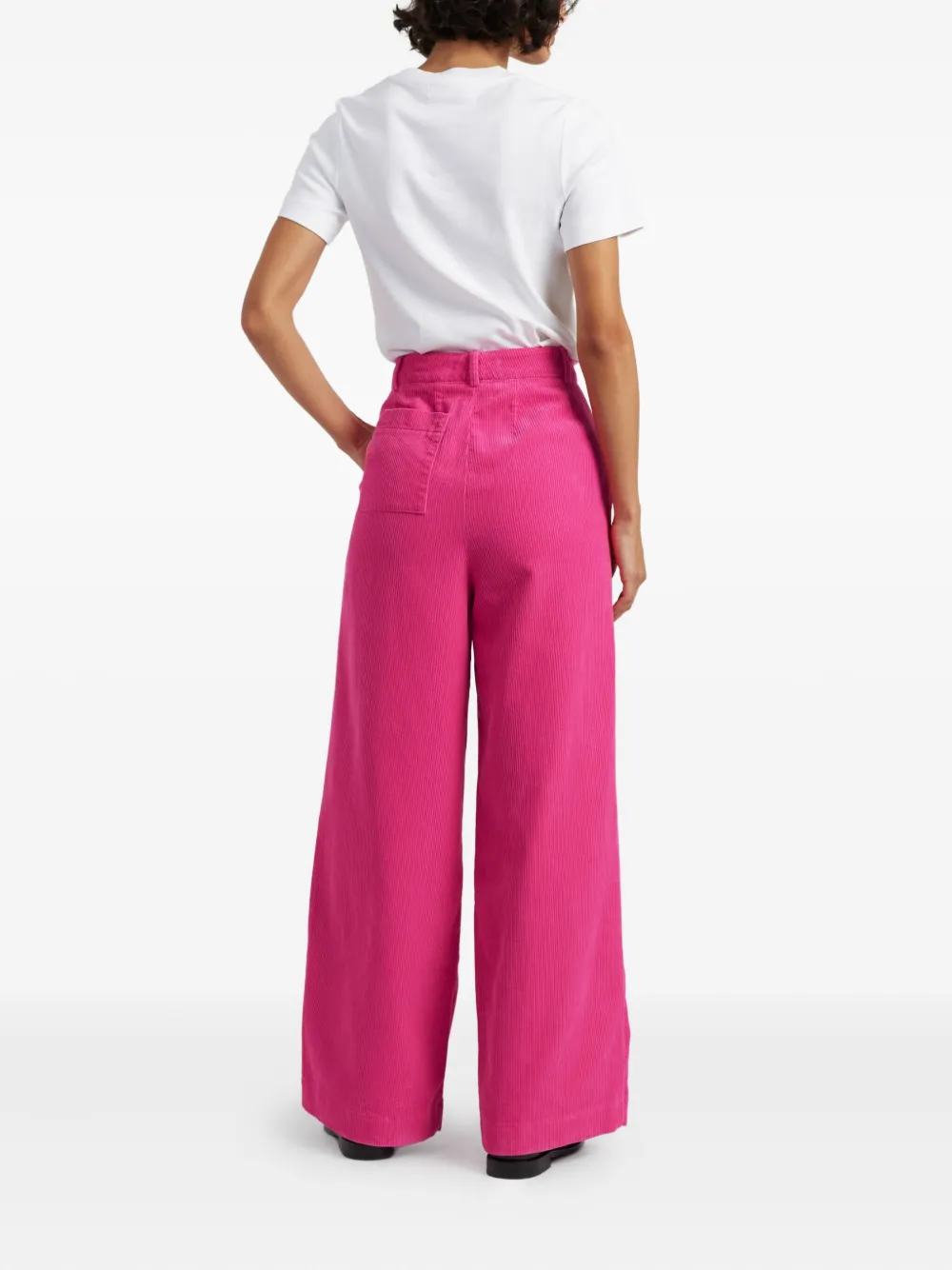 Chinti & Parker Ribfluwelen plooibroek Roze