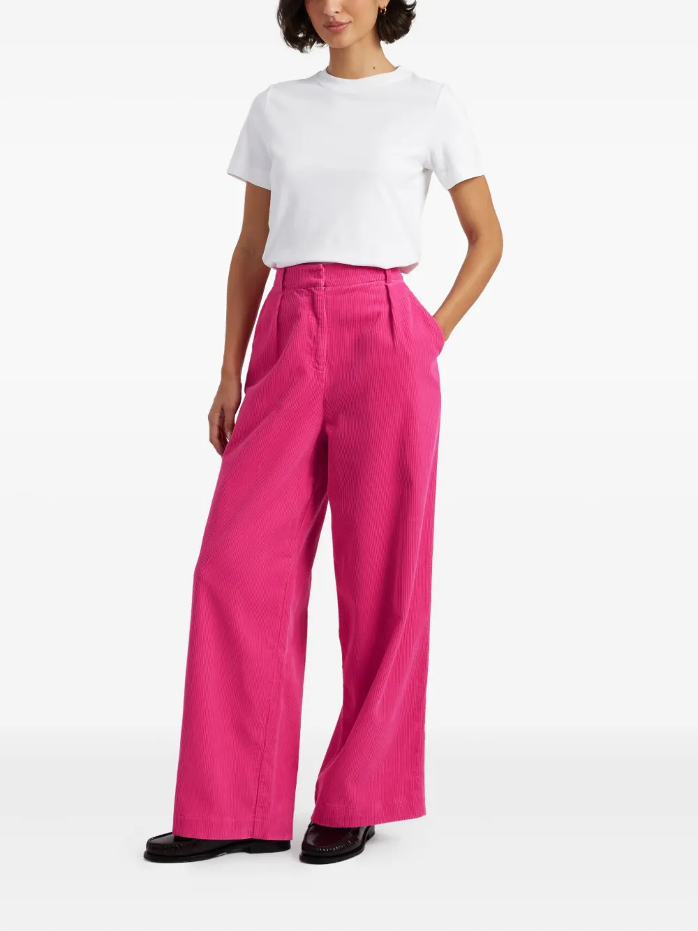 Chinti & Parker pleated corduroy trousers - Roze