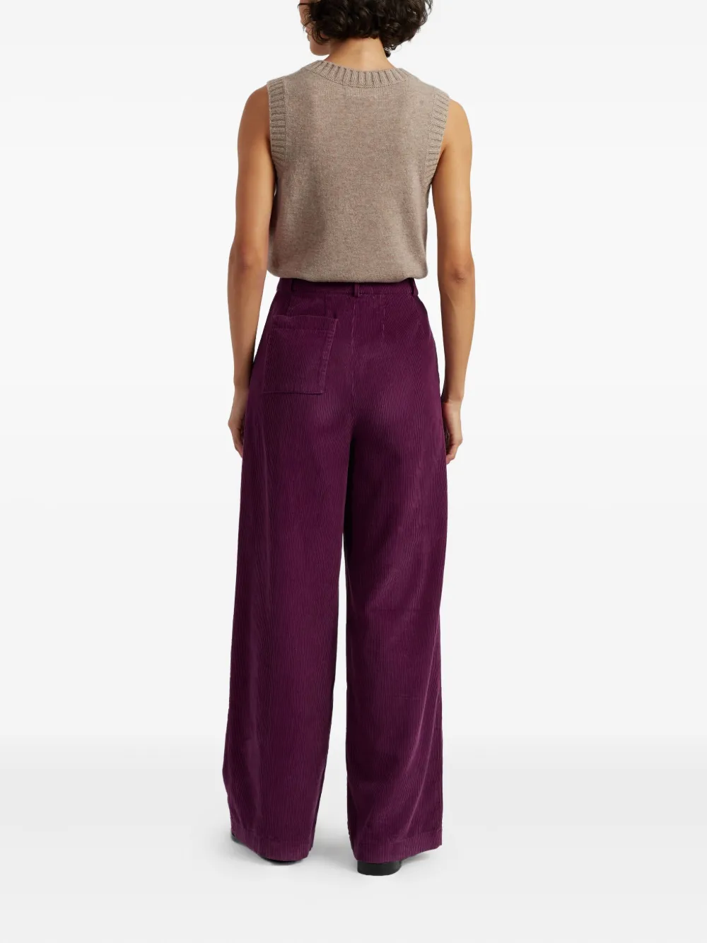 Chinti & Parker Pleated Corduroy Trousers In Purple
