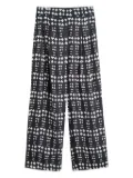 Chinti & Parker playing-card print pleated trousers - Black