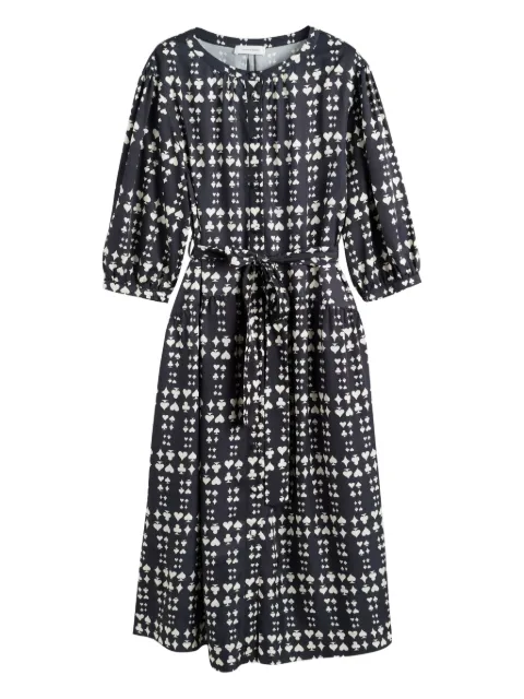 Chinti & Parker Queen of Hearts printed belted midi dress