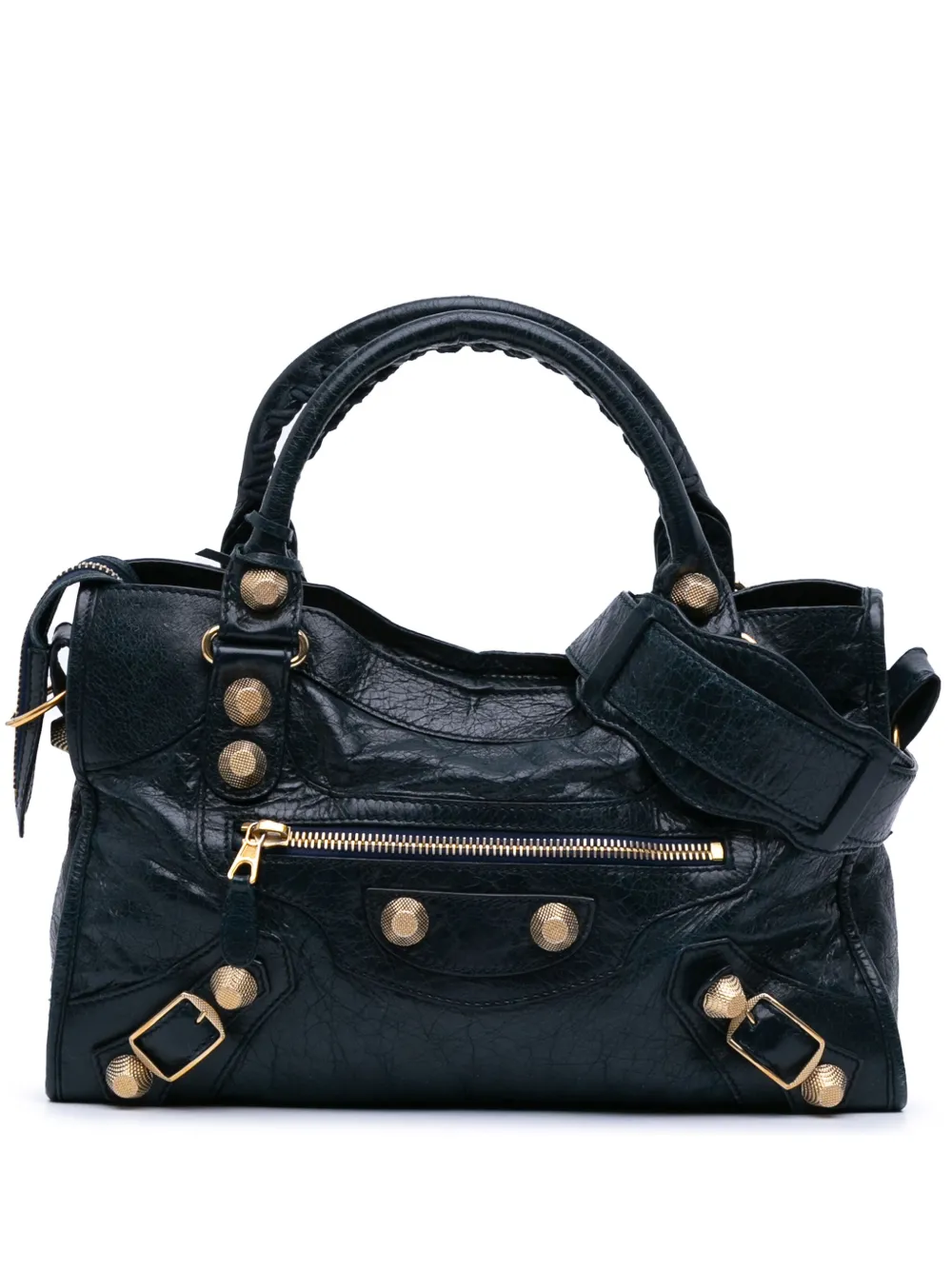 Balenciaga Pre-Owned 2010-2024 Lambskin Motocross Giant 21 Classic City satchel | Blue | Image 1