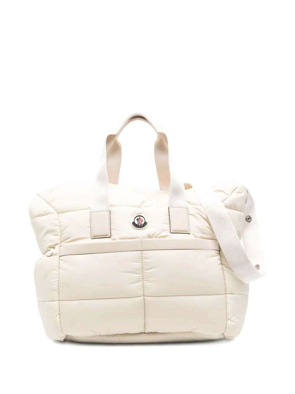 Moncler Enfant quilted top-handle changing bag Beige