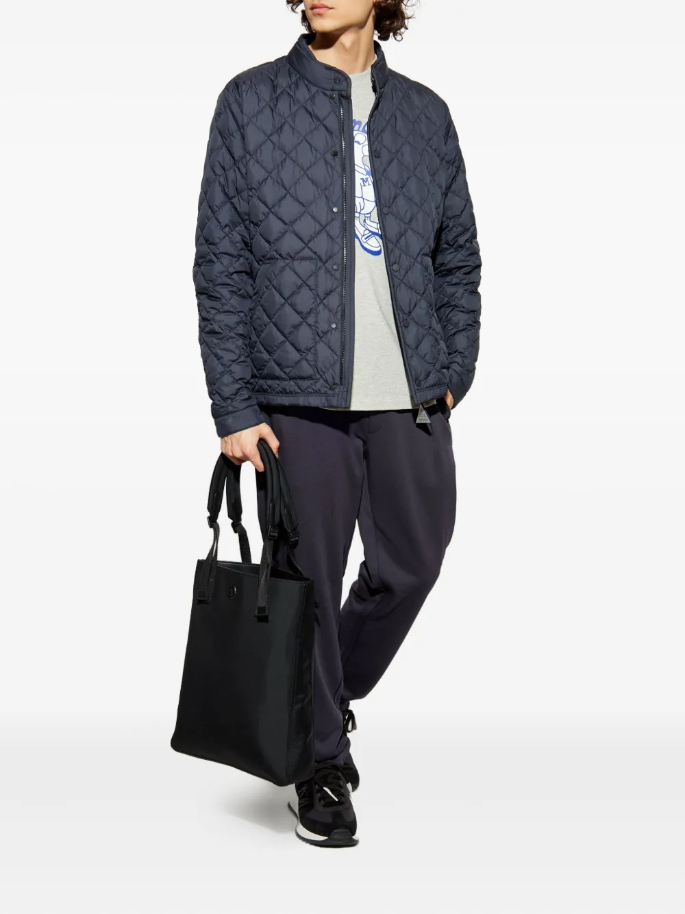 Moncler T-shirt met vogelprint Grijs