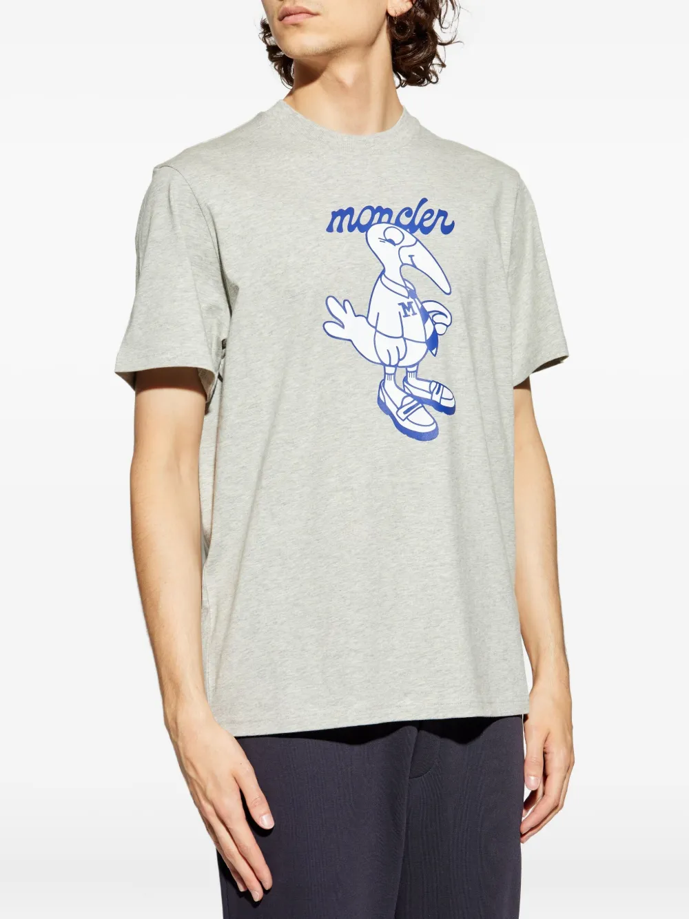 Moncler T-shirt met vogelprint Grijs