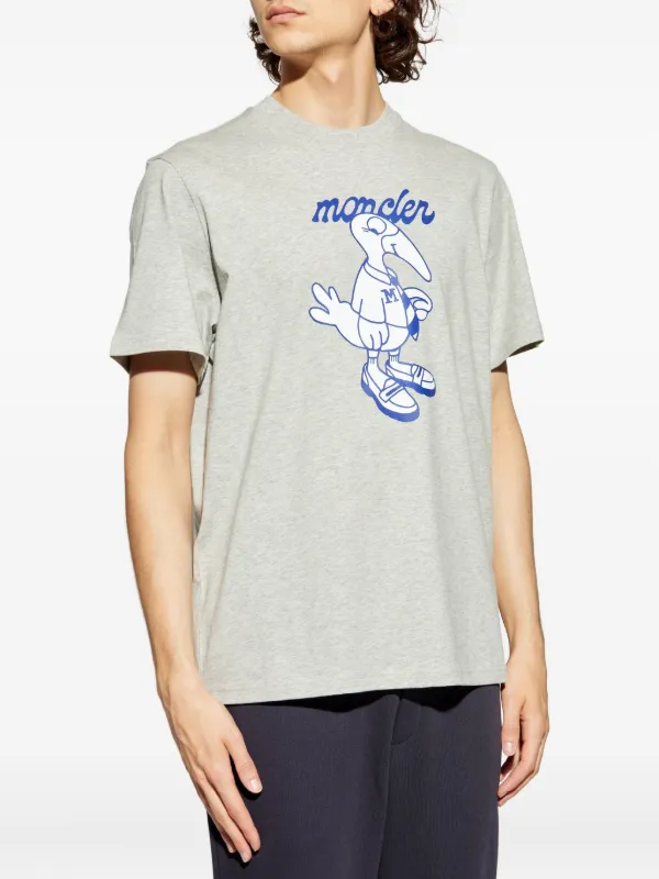 MONCLER プリント Tシャツ サイズL Moncler プリント Tシャツ | グレー | FARFETCH JP