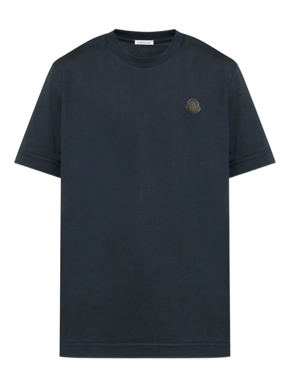 Moncler Katoenen T-shirt met logopatch Blauw