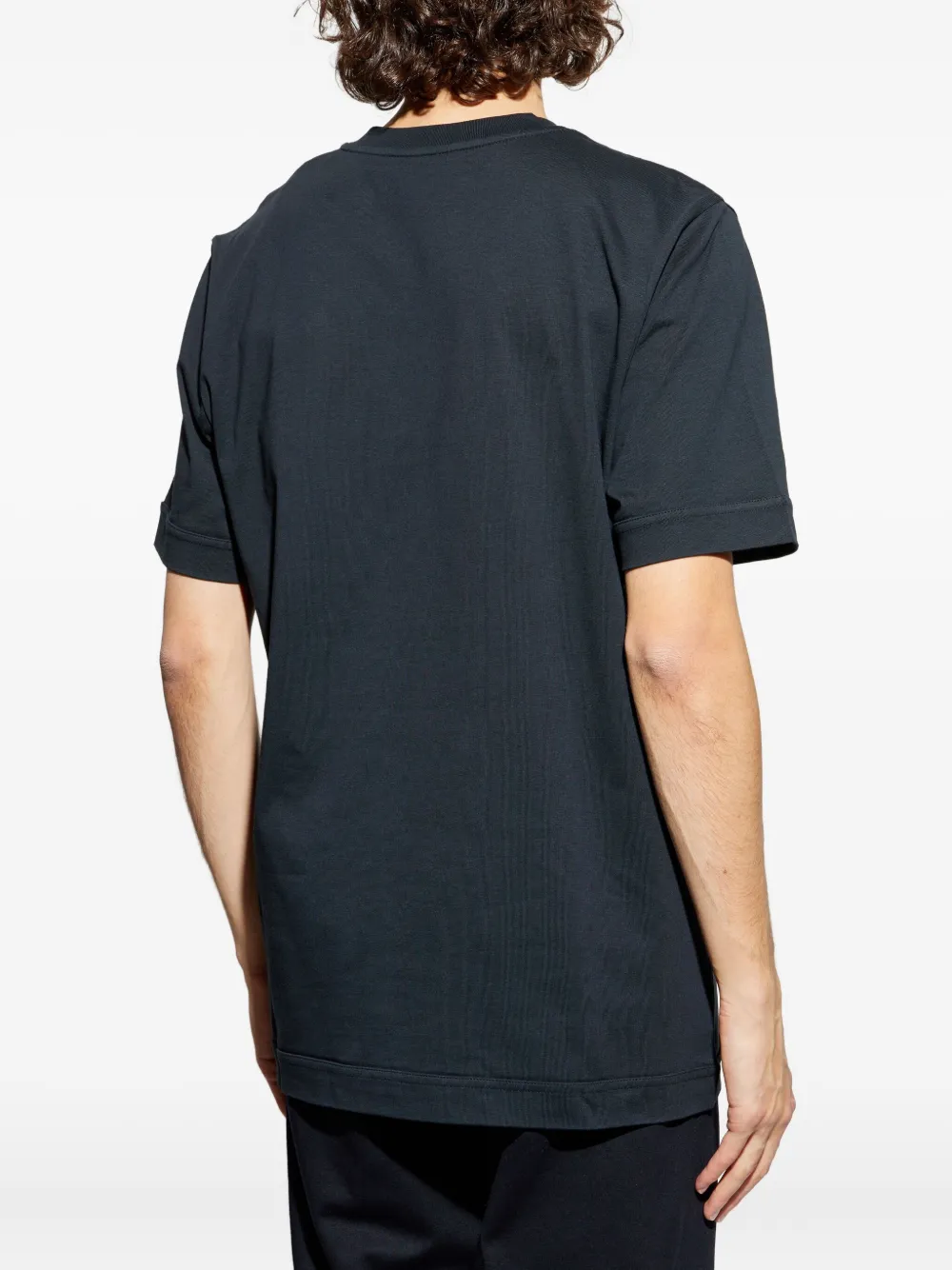 Moncler Katoenen T-shirt met logopatch Blauw