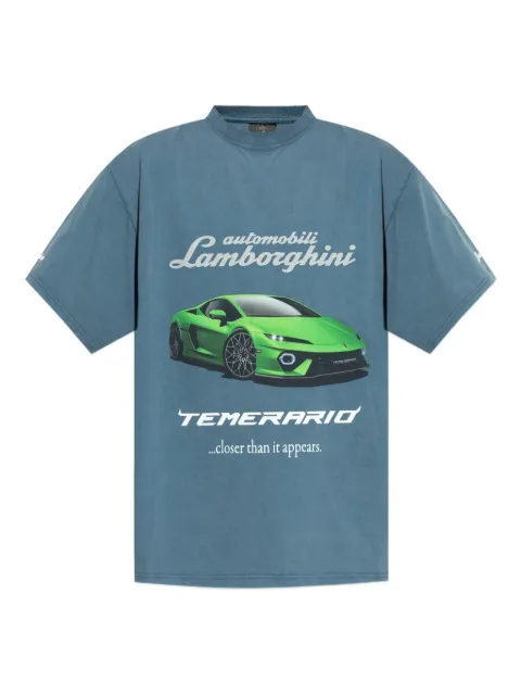 Balenciaga x Automobili Lamborghini T-Shirt mit grafischem Print