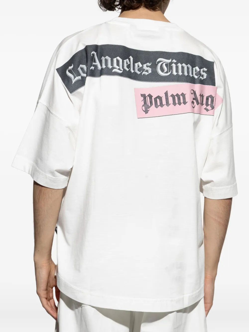 Palm Angels T-shirt met krantenprint Wit