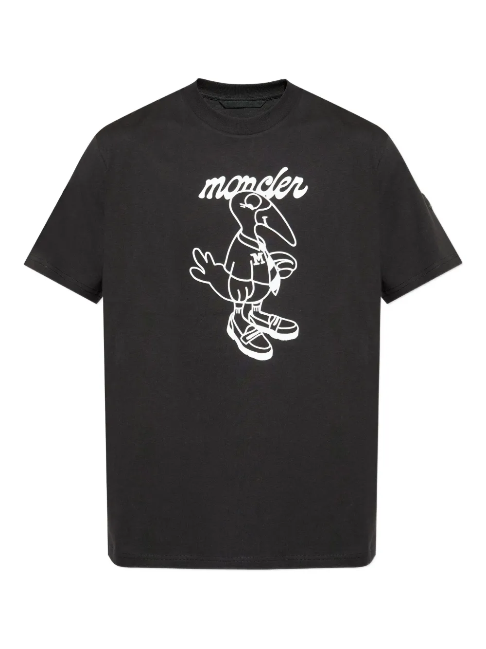 Moncler T-shirt met vogelprint Zwart
