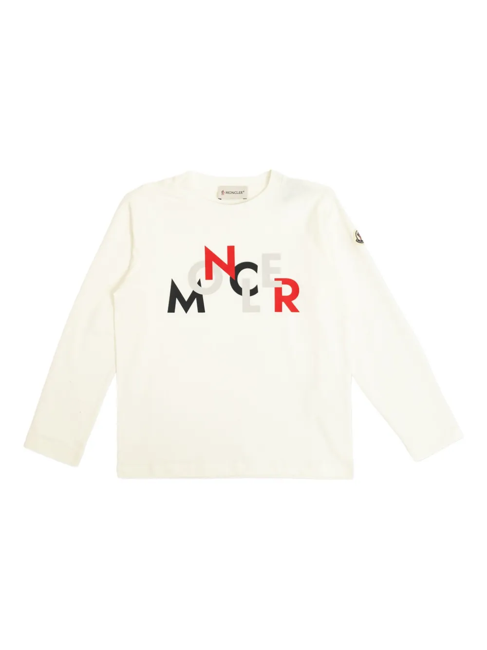 Moncler Enfant logo-print long-sleeve T-shirt Wit
