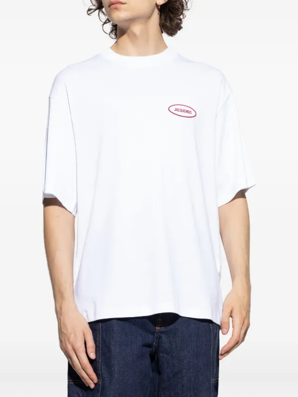 Jacquemus logo-embroidered T-shirt | White | FARFETCH ZA