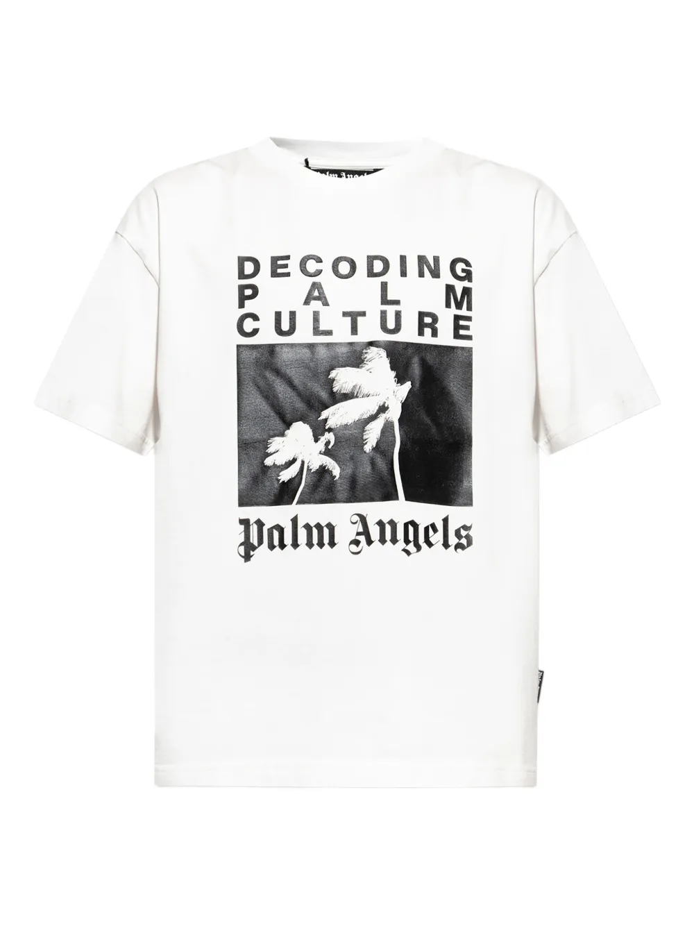 Palm Angels T-shirt met palmprint Wit