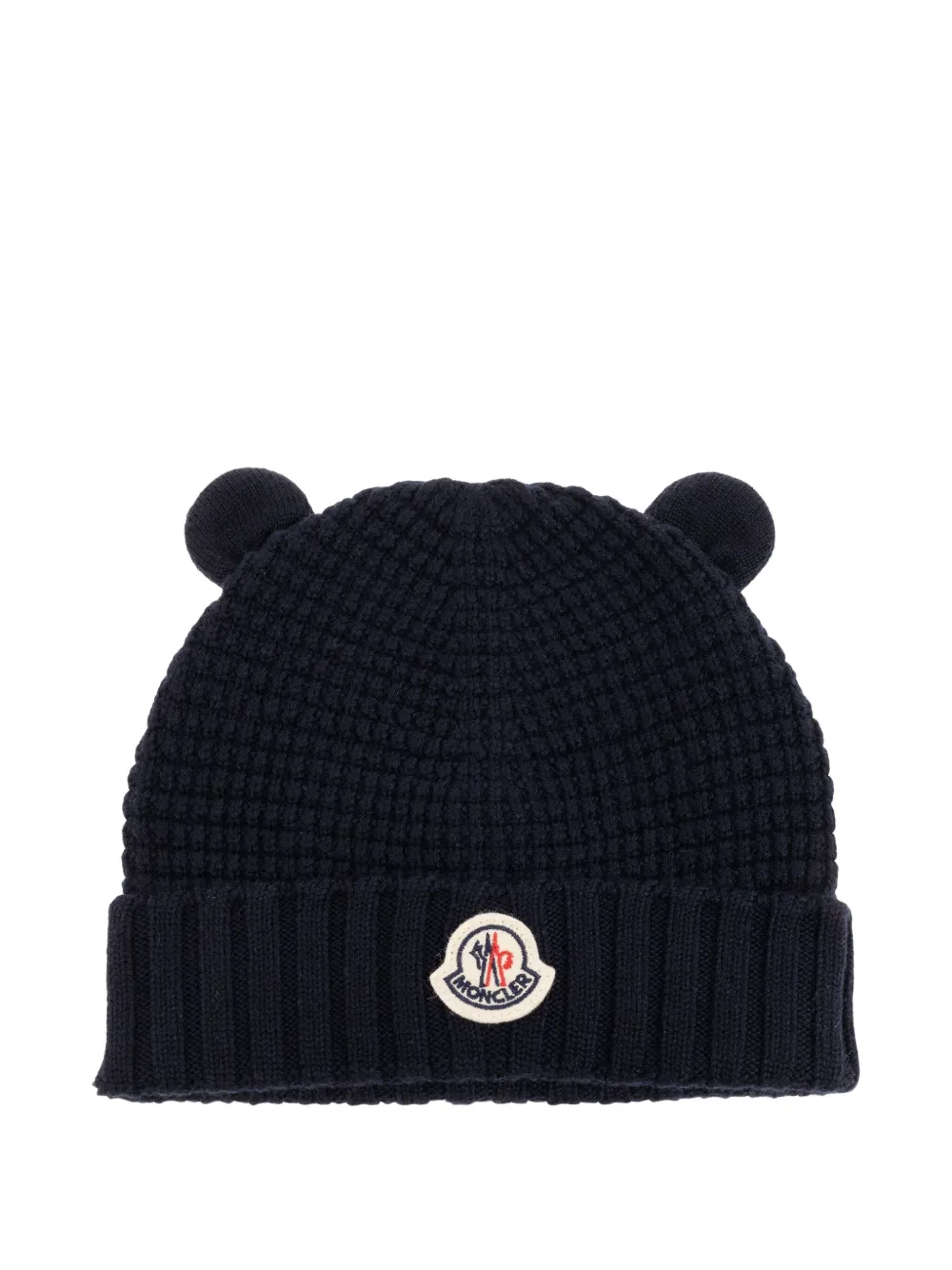 Moncler Enfant ear-flap waffle-knit hat | Blue | Image 1