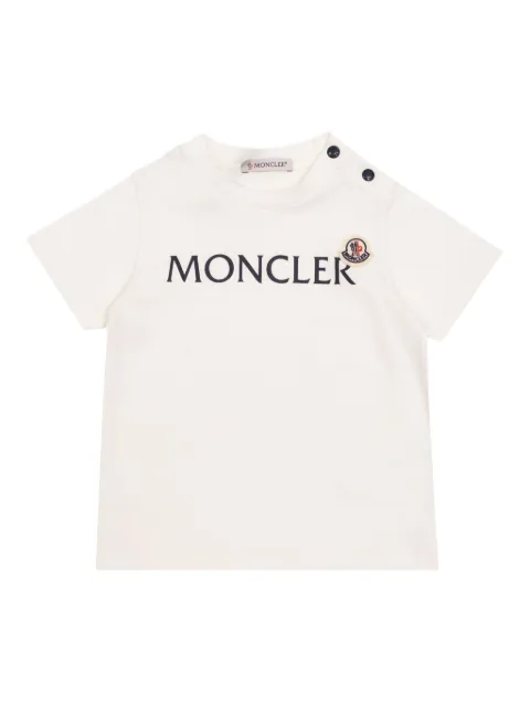 Moncler Enfant playera con placa del logo y botones