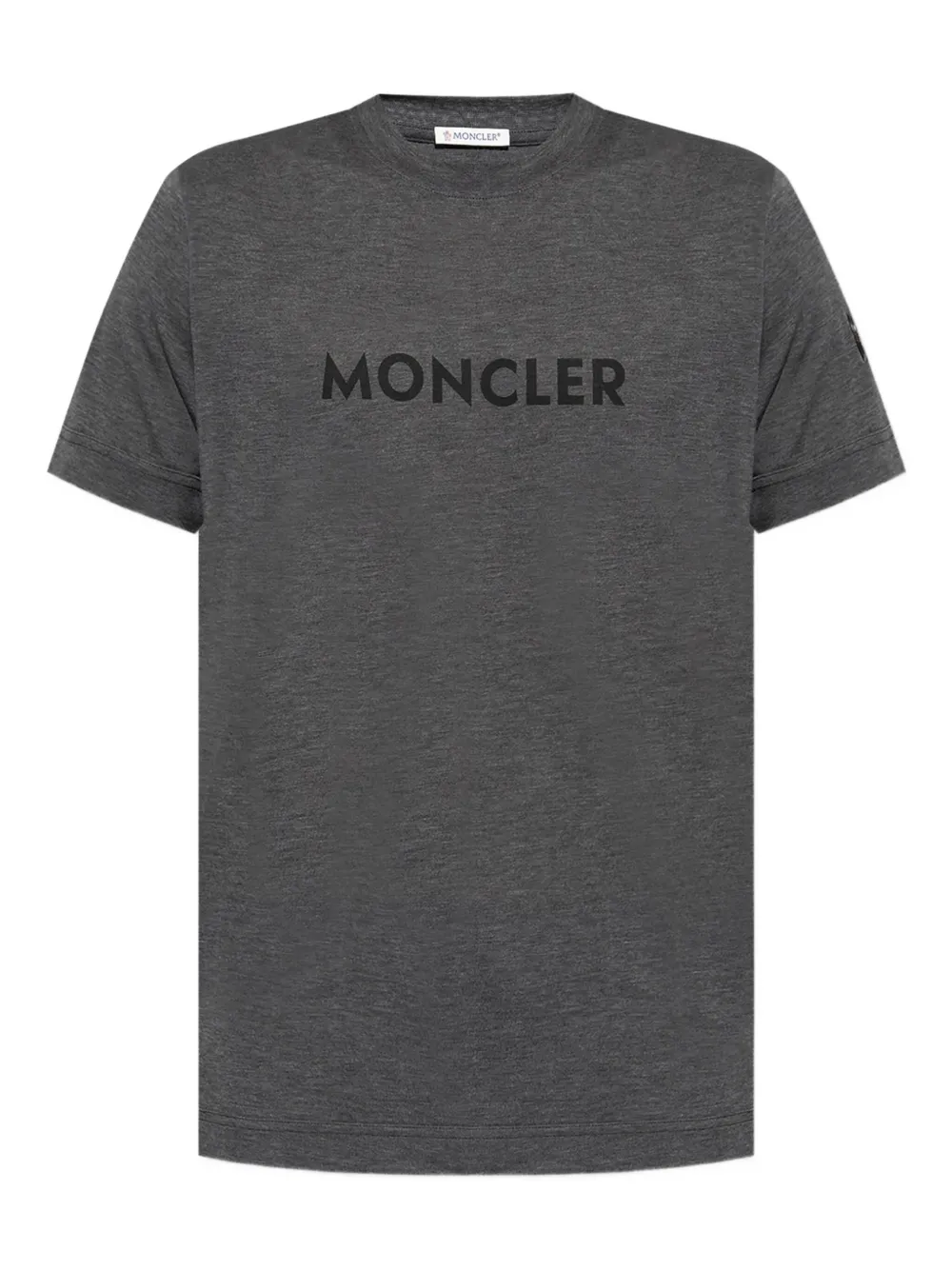 Moncler T-shirt met logoprint Grijs
