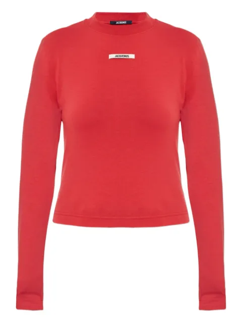 Jacquemus playera manga larga con parche del logo