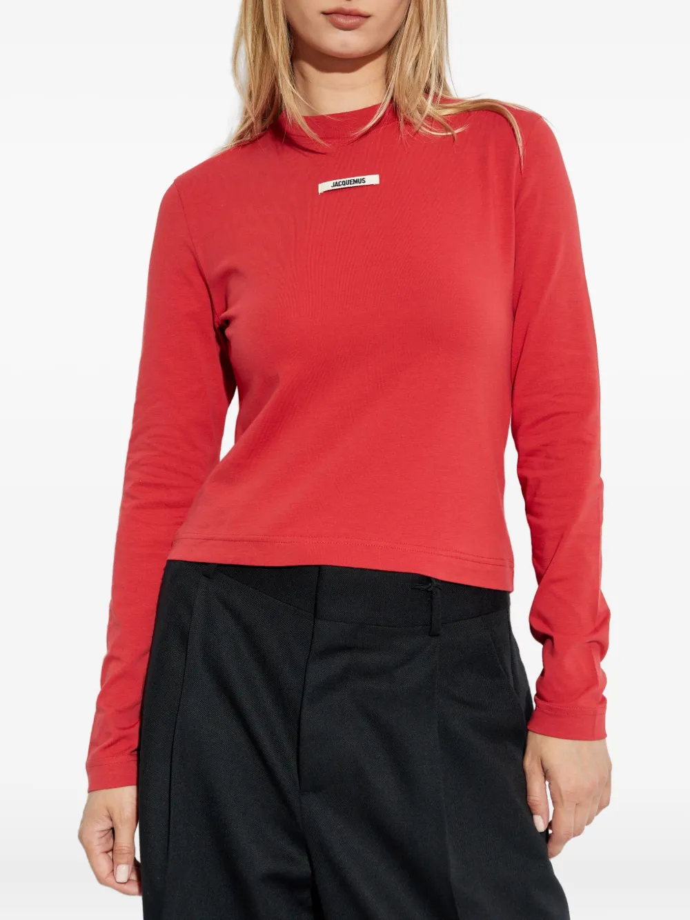 Jacquemus T-shirt met logopatch Rood