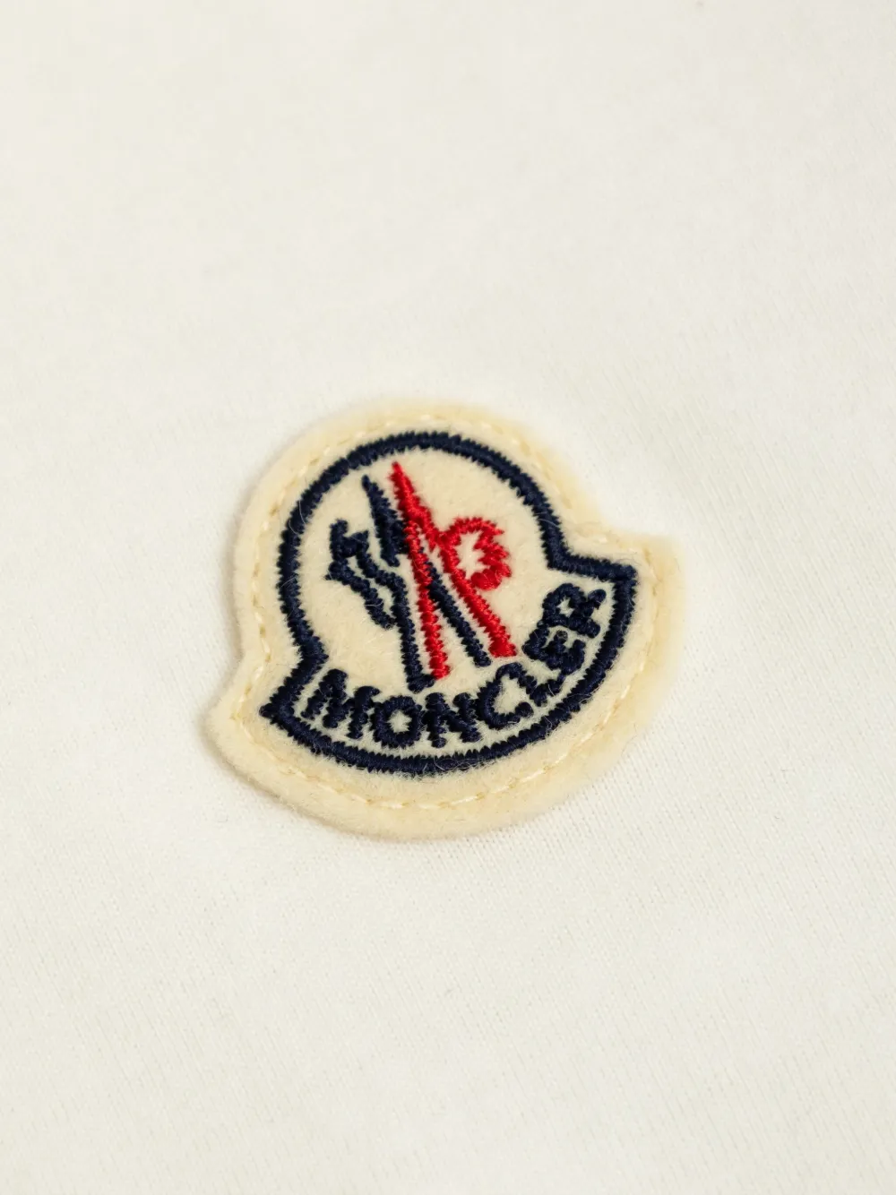 Moncler Enfant Drie katoenen T-shirts met logopatch Wit