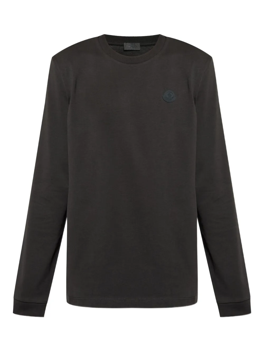 Moncler T-shirt met logopatch en lange mouwen Zwart