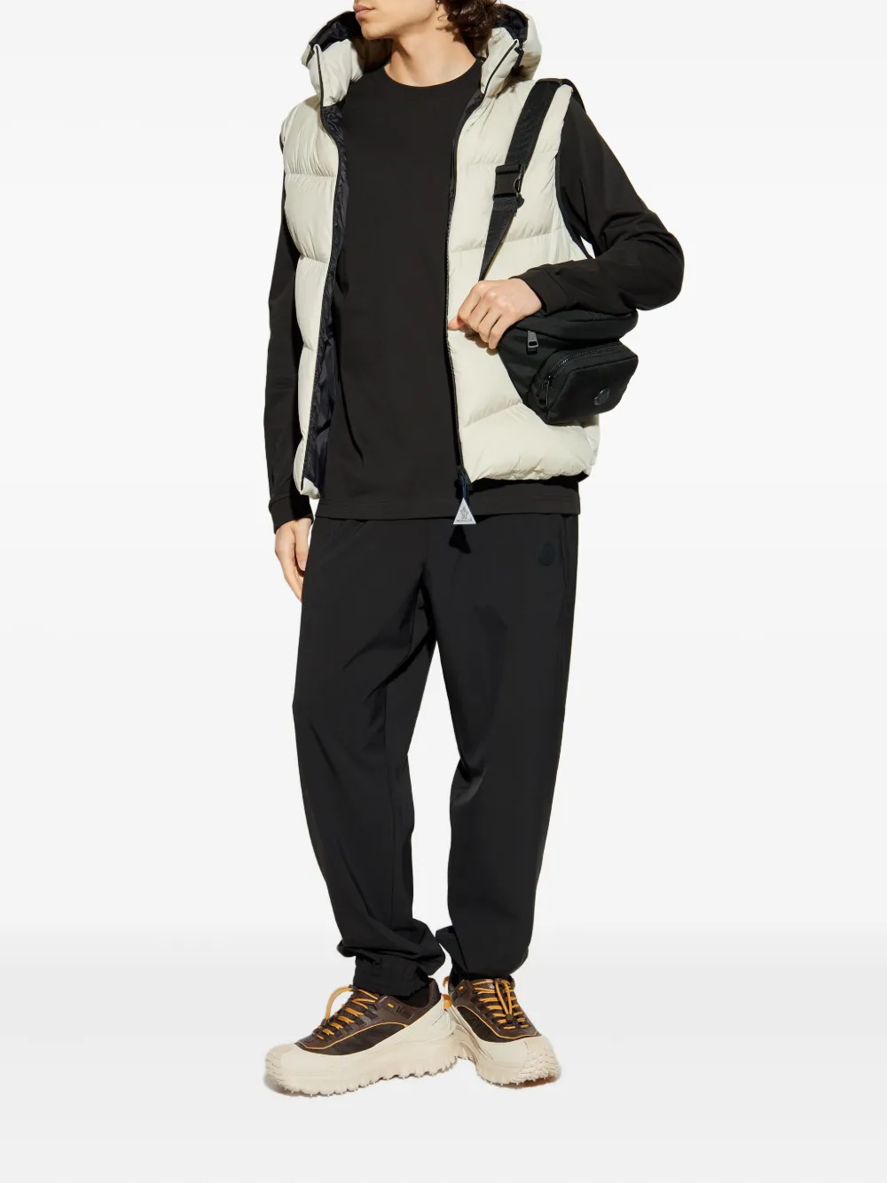 Moncler T-shirt met logopatch en lange mouwen Zwart