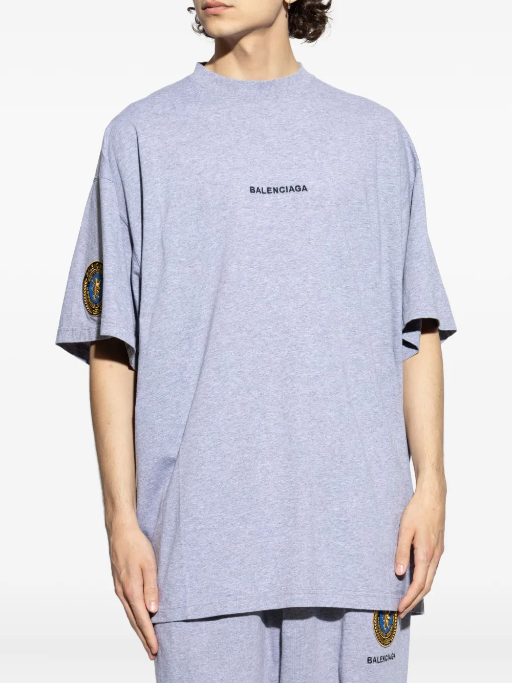 Balenciaga T-shirt met logopatch Grijs