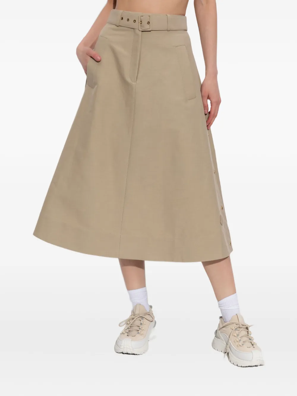 Moncler Katoenen mini-rok Beige