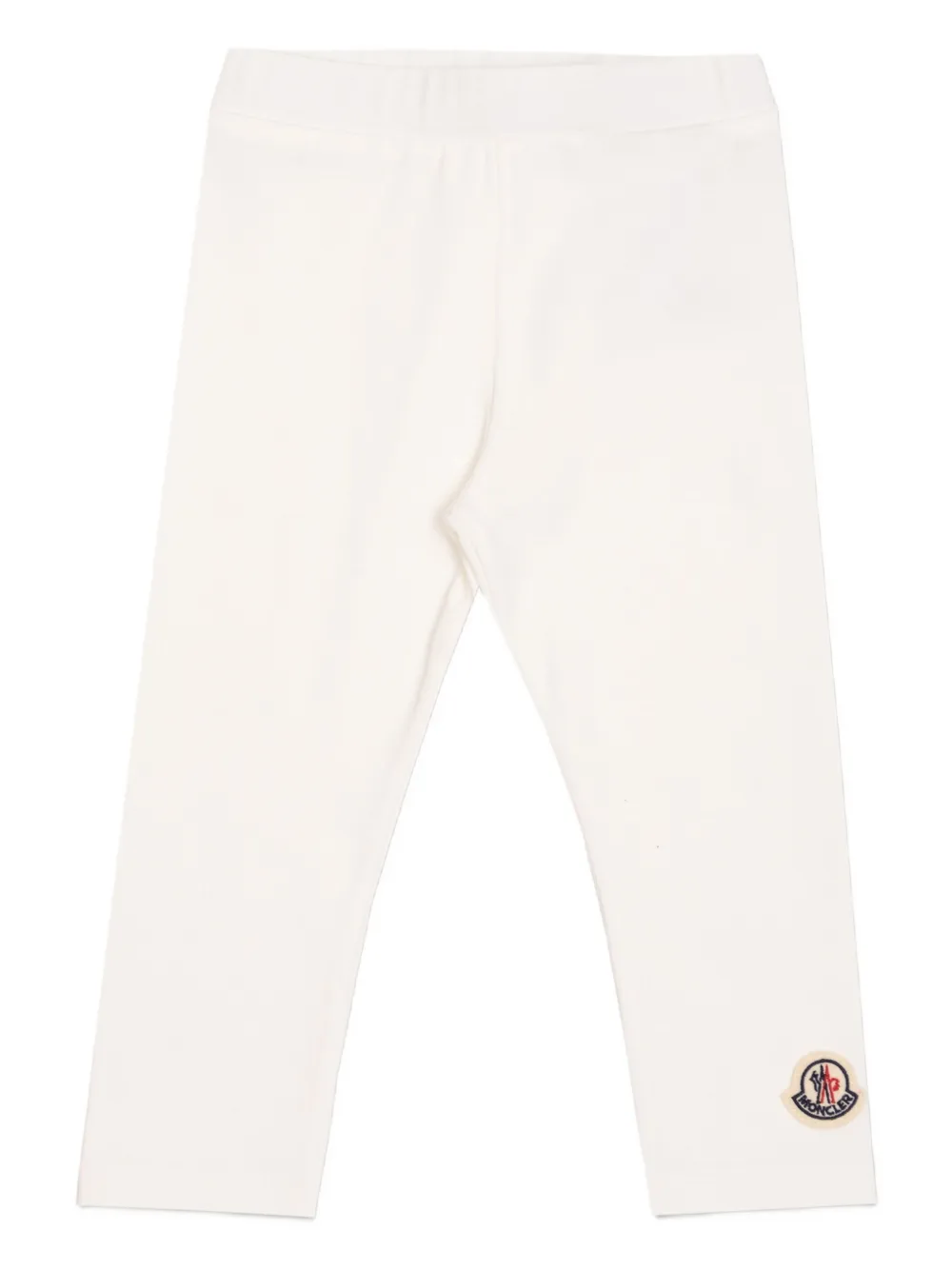 Moncler Enfant logo-patch leggings Wit