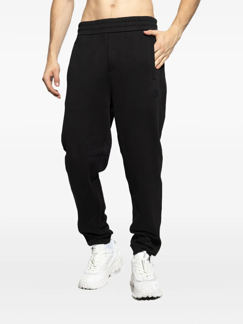 Moncler Katoenen trainingsbroek Zwart