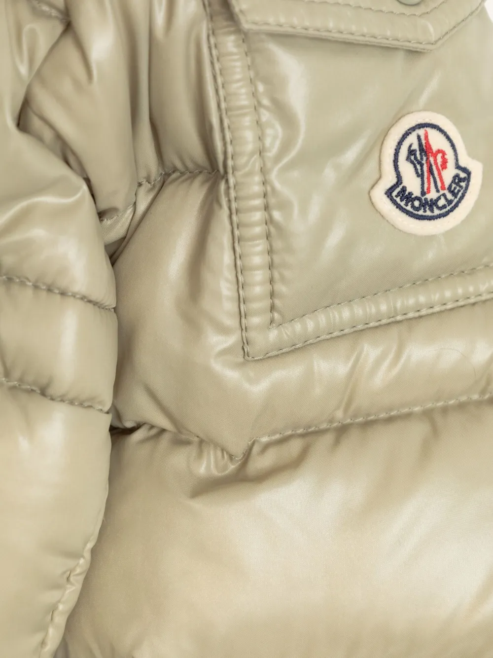 Moncler Enfant Gevoerd jack met capuchon Beige
