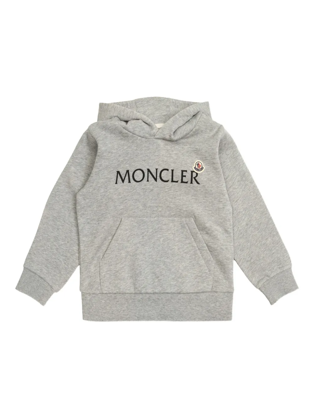 Moncler Enfant logo-patch hoodie Grijs