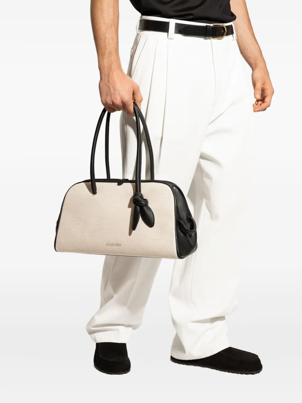 Jacquemus Le Turismo linen tote bag Beige