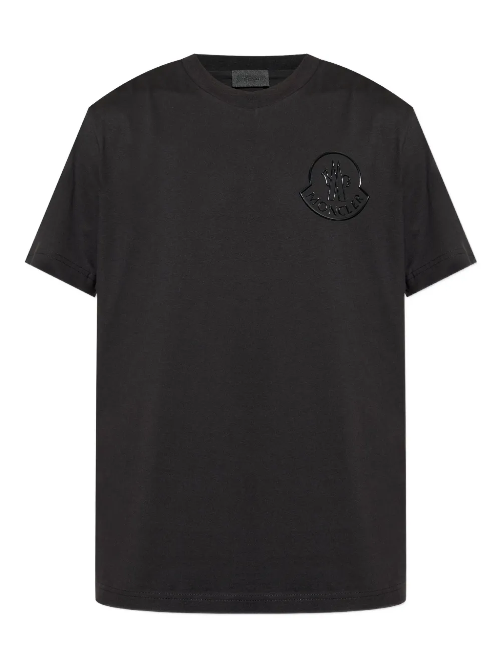 Moncler T-shirt met logo-reliëf Zwart