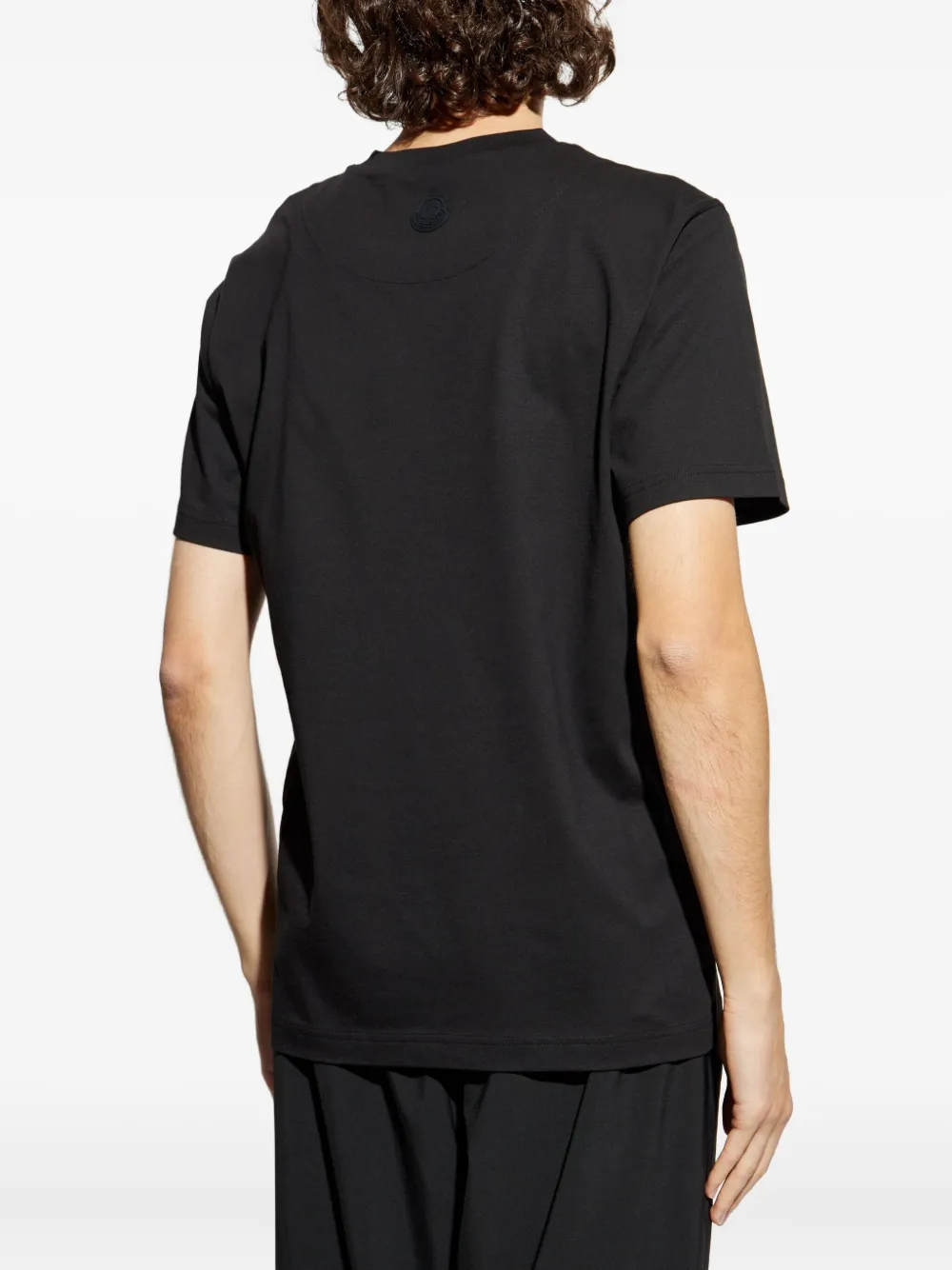 Moncler T-shirt met logo-reliëf Zwart