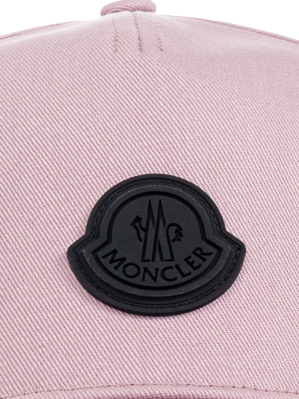 Moncler Katoenen pet met logopatch Roze