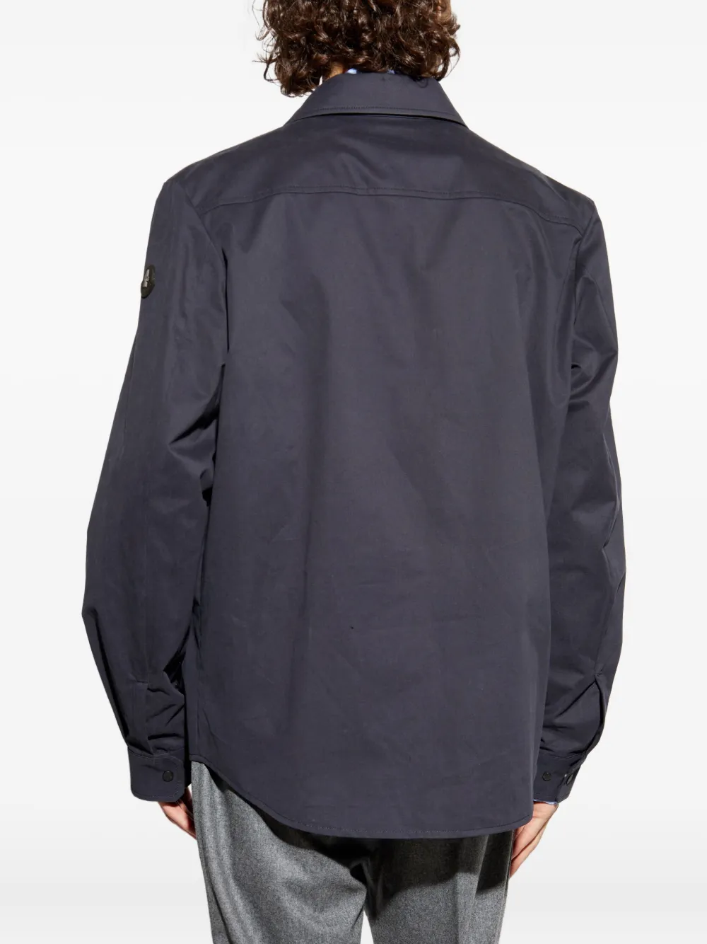 Moncler Overhemd met logopatch Blauw