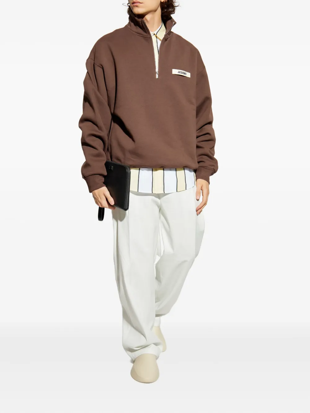 Jacquemus Sweater met logopatch Bruin
