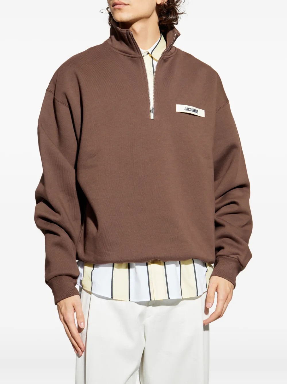 Jacquemus Sweater met logopatch Bruin