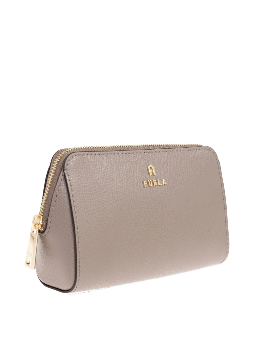 Furla Leren make-up tas met rits Grijs