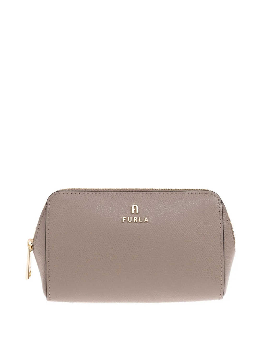 Furla Leren make-up tas met rits Grijs