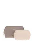 Furla zip-top leather make-up bag - Grey