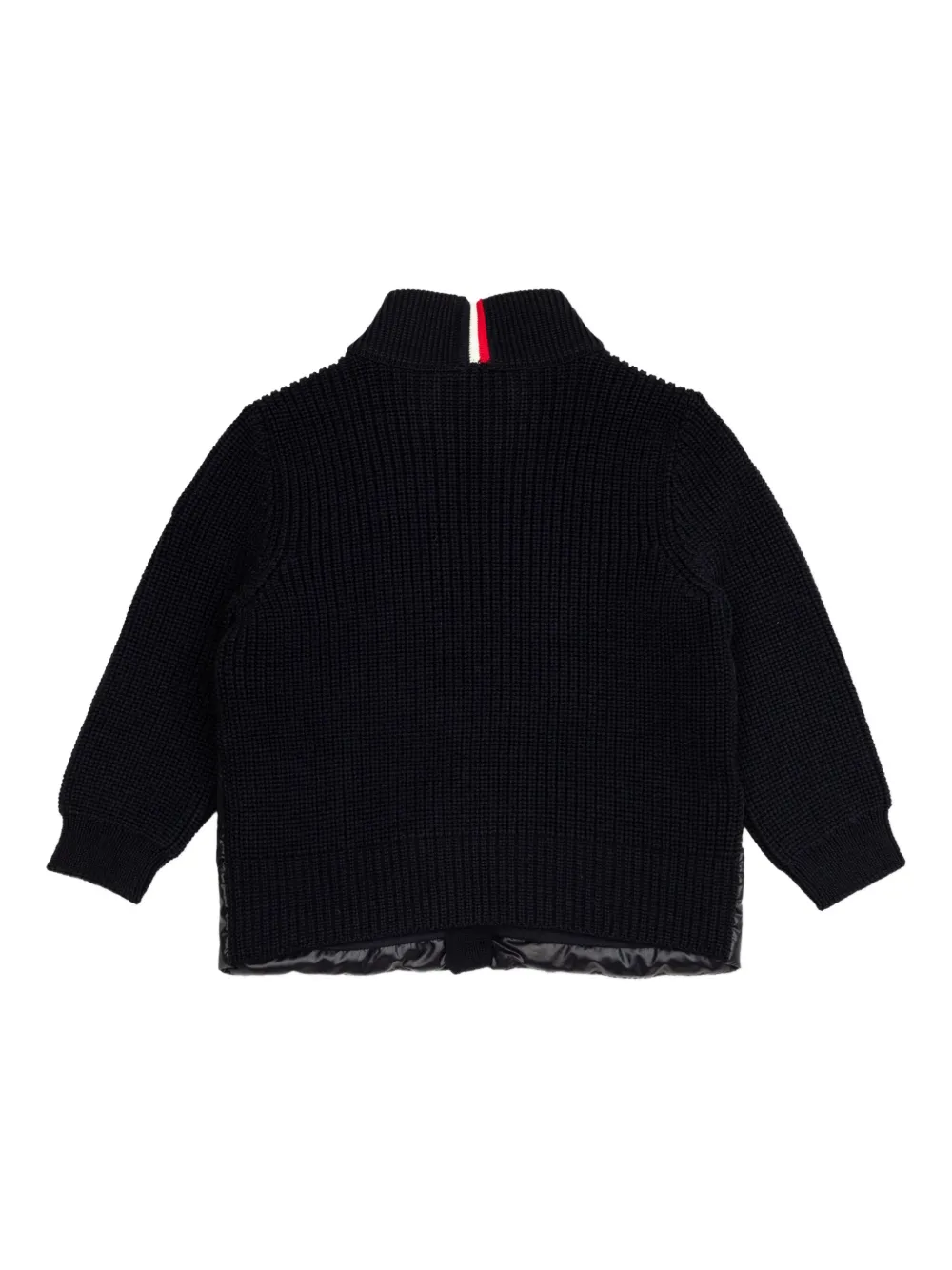 Moncler Enfant Gewatteerd gebreid vest Zwart