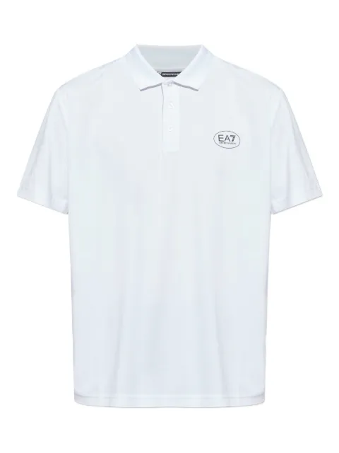Ea7 Emporio Armani logo-print polo shirt