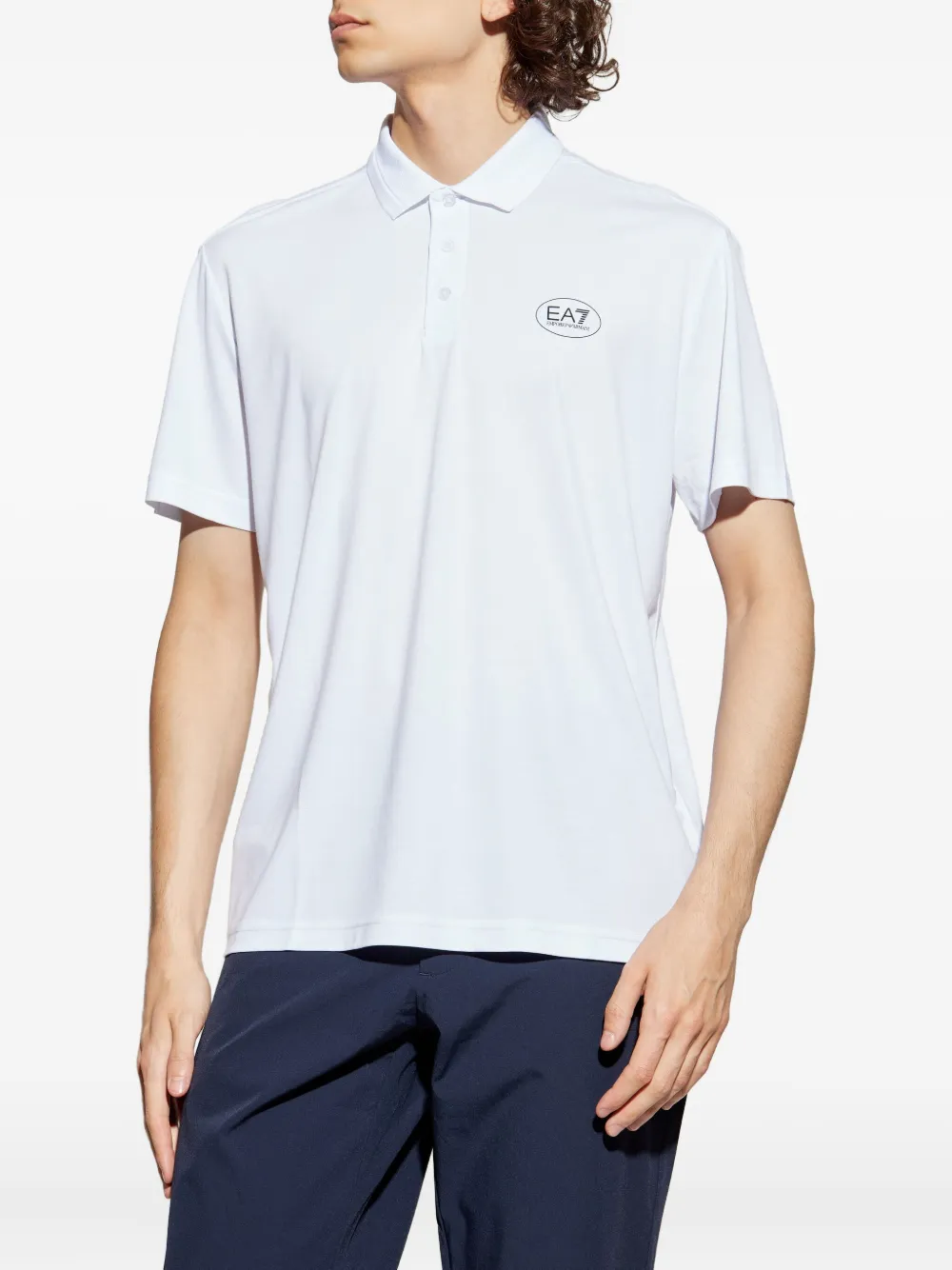 Ea7 Emporio Armani Poloshirt met logoprint Wit