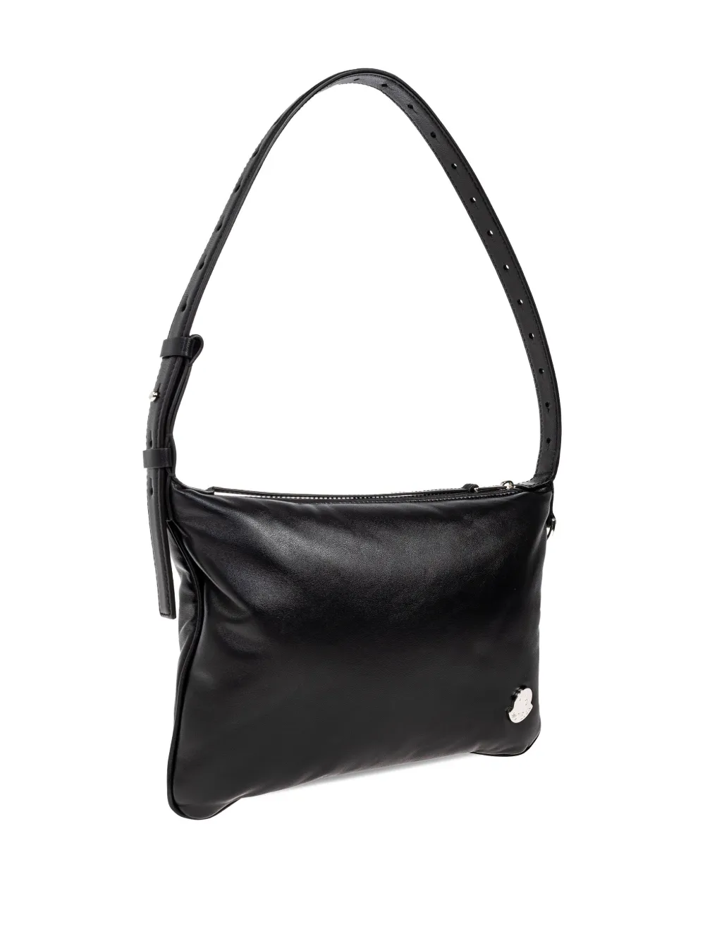 Moncler small Vetta leather logo-plaque shoulder bag Zwart
