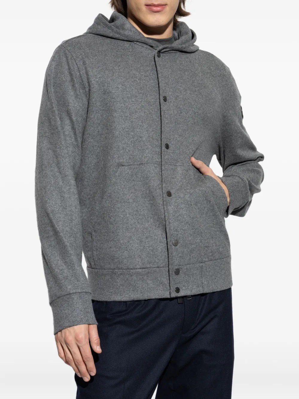 Moncler Felpa jack met capuchon Grijs
