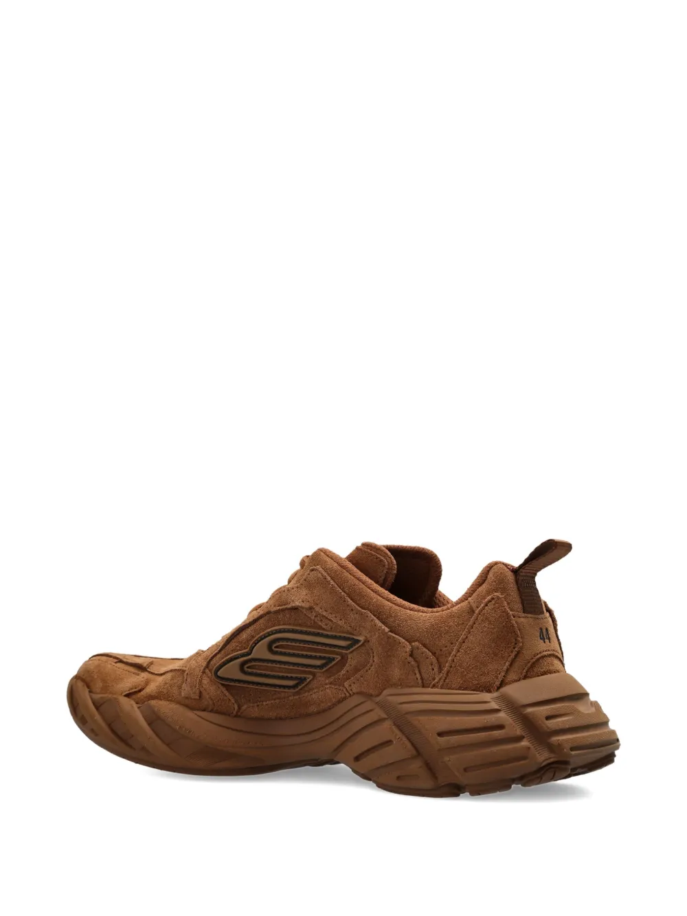 Balenciaga suede logo-detail trainers Bruin