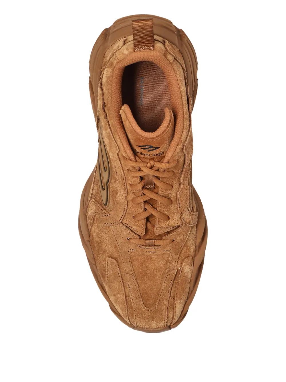 Balenciaga suede logo-detail trainers Bruin